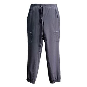 🌺 Eddie Bauer Flexion Fleece-Lined Cargo Jogger Pants — Black — Size 10 | EUC